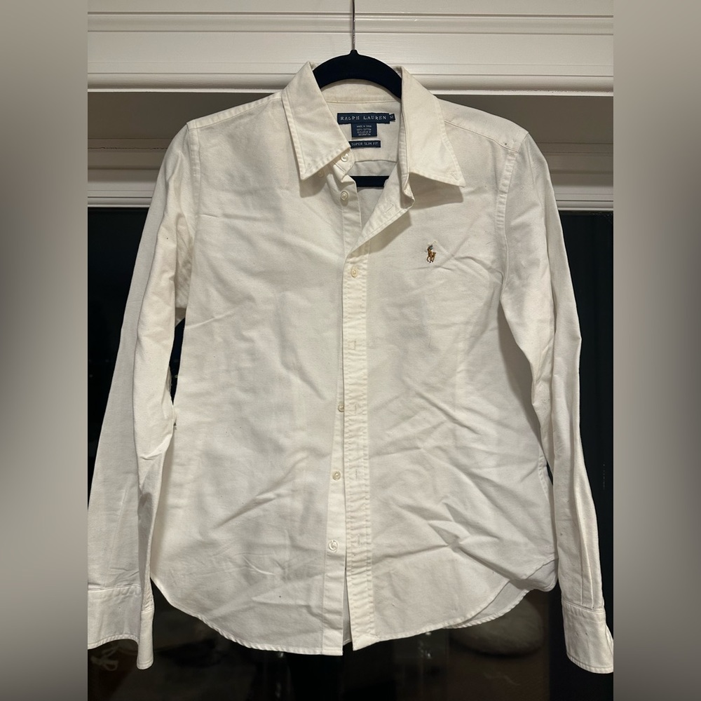 Ralph Lauren white collared button down